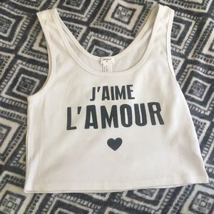 Forever 21 cropped pj shirt